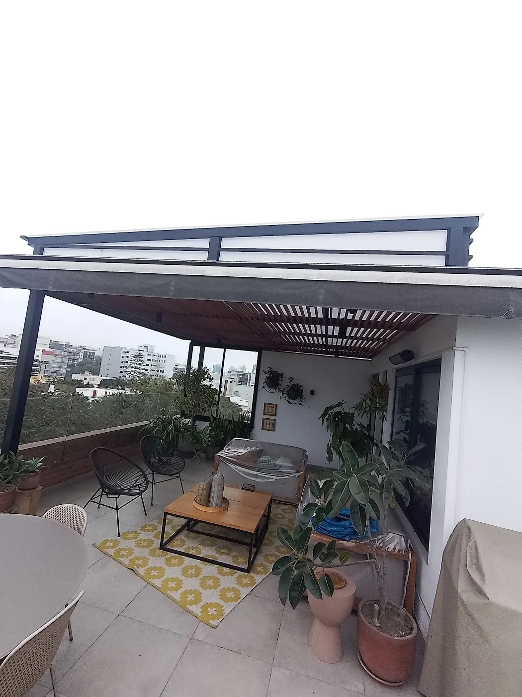 Pérgola de Doble Estructura Doble Traslúcida